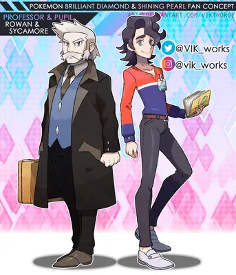 ヴィクトル✍🏻✦VIKthor✦01✦✦ on Twitter: \"Концепция Sinnoh Remake Professor Rowan and Young Pupil Sycamore для покемонов блестящий алмаз и сияющая жемчужина #BDSP #BrilliantDiamond #ShiningPearl #PokemonXY https://t.co/teZH8UtQAG\" / Твиттер картинки