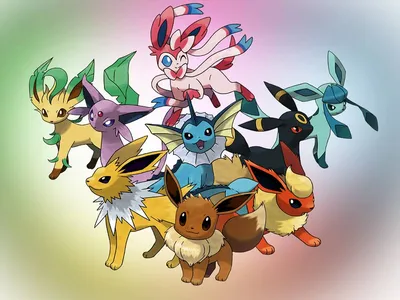 Eevee Evolutions с Sylveon Wallpapers картинки