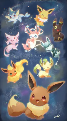 🤎mkt🤍 в Твиттере | Eevee cute, Милые покемоны обои, Покемон eeveelutions картинки