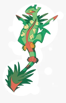 Mega Sceptile Sceptile Pokemon Hoenn Gen 3 Pokemon - Pixel Art Pokemon Sceptil, HD Png Download, Transparent Png Image - PNGitem картинки