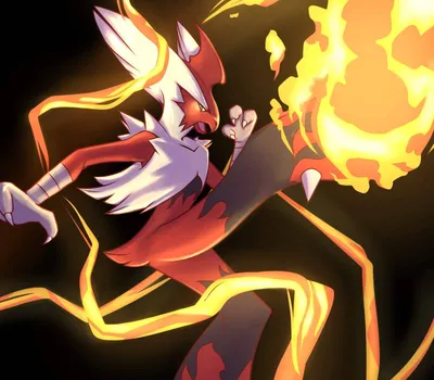 Скачать обои Pokemon Blaziken Blaze Kick картинки