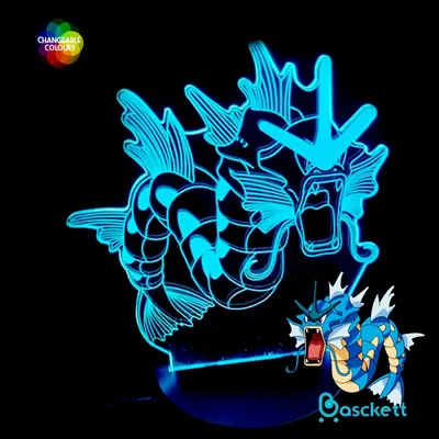 Gyarados Pokemon Nachtlicht 3D Lampe Farbwechsel-Modi - Etsy.de картинки