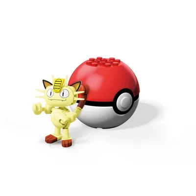 Сборная фигурка Мяута Mega Construx Pokemon \ u0026 Poke Ball - Walmart.com картинки