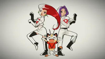 Pokemon Meowth Redhead Purple Hair White Clothing Boots Shirt Team Rocket Gloves Earring Open Mouth Обои - Разрешение: 3840x2160 - ID: 1356389 - wallha.com картинки