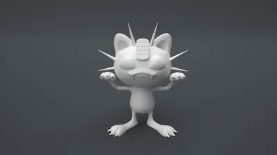 Бесплатный файл STL Meowth Pokemon・Идея для 3D-печати・Культы картинки