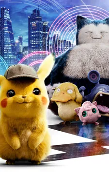 Скачать бесплатно обои ID: 329648 / Movie Pokémon Detective Pikachu Phone Wallpaper, Jigglypuff (Pokémon), Пикачу, Psyduck (Pokémon), Snorlax (Pokémon), 1440x2560 скачать бесплатно картинки