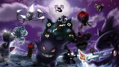 Pokemon Video Games Gengar Banette Ghost Giratina Rotom Chandelure Moon Обои - Разрешение: 1920x1080 - ID: 530970 - wallha.com картинки