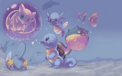 Скачать бесплатно обои Mudkip 1920x1200 Pokemon Mudkip Squirtle Bubbles Mew [1920x1200] для рабочего стола, мобильного и планшета | Исследуйте 76+ обоев Pokemon Mew | Mew Pokemon Wallpaper, Pokemon Backgrounds, Pokemon Black Background картинки