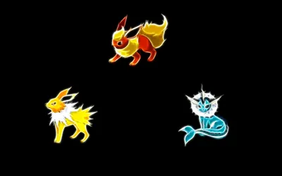 Jolteon Pokemon Flareon Pokemon Vaporeon Pokemon Eeveelutions Обои - Разрешение: 1440x900 - ID:30998 - wallha.com картинки