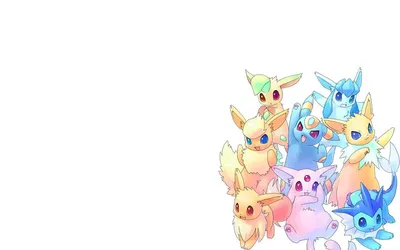 Pokemon Flareon Eevee Espeon Umbreon Vaporeon Jolteon Leafeon Glaceon wallpaper | 1440x900 | 337396 | обоиUP картинки