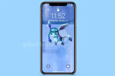 Glaceon Wallpaper ЦИФРОВАЯ СКАЧАТЬ Pokemon Sperrbildschirm - Etsy.de картинки