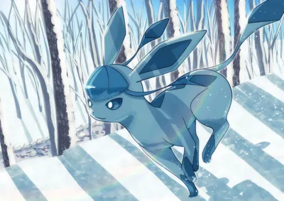 glaceon (покемон), нарисованный hatoro_kuroyoshi | Данбуру картинки