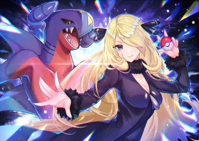 1317095 Pokémon HD, Cynthia (Pokémon), Garchomp (Pokémon) - Rare Gallery HD Wallpapers картинки