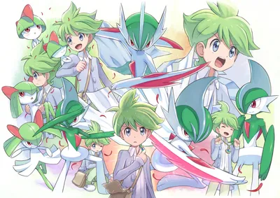 55885 Gallade, Mega Gallade (Pokemon) 4K, Ralts (Pokémon), Gallade (Pokémon), Wally (Pokemon), Kirlia (Pokémon), Mega Gallade (Pokemon), Green Hair - Rare Gallery HD Wallpapers картинки