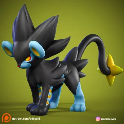 Файл STL luxray pokemon・Модель для 3D-печати для загрузки・Культы картинки