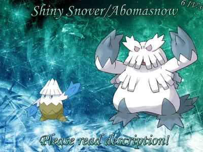 Shiny Snover/Abomasnow 6IV - Pokemon X/Y OR/AS S/M US/UM Sword/Shield | eBay картинки