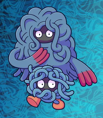 ϟ Electric Heartϟ — Tangela и Tangrowth для @redpandasintutus210!... картинки