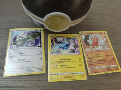 Tornadus, Thundurus \ u0026 Landorus 3 Card Holo Pokémon Set - Легендарный редкий покемон | eBay картинки