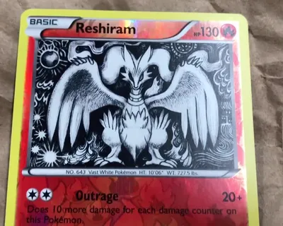 Echte Reshiram Pokemon Karte Reverse Holo Legendäre - Etsy.de картинки