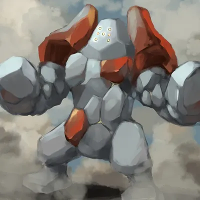 regirock (покемон), нарисованный tesshii_(riza4828) | Данбуру картинки