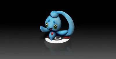 Datei STL Telefon,Manaphy,Mega Manaphy Evolution- ФАН-АРТ - ФИГУРКА ПОКЕМОНА - МОДЕЛЬ ДЛЯ 3D-ПЕЧАТИ・Дизайн для 3D-Drucker zum herunterladen・Культы картинки