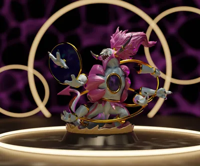 3D-Datei HOOPA UNBOUND - 3D PRINTABLE POKEMON mit Schnitten und als Ganzes・3D-druckbare Vorlage zum herunterladen・Культы картинки