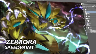 Zeraora [ЦИФРОВАЯ ЖИВОПИСЬ] - YouTube картинки