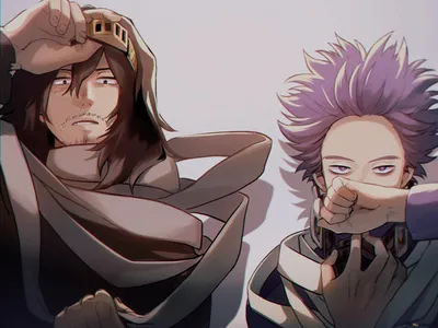 Shinsou hitoshi и Shota Aizawa - Моя геройская академия HD обои скачать картинки