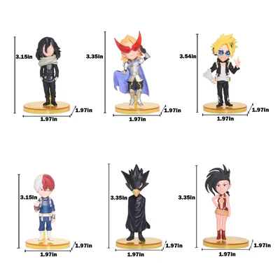 Suuan 6PCS My Hero Academy Action Figure Kaminari Denki Eraser Head Aoyama Yuga Todoroki Shoto Tokoyami Fumikage Momo ПВХ Модель Игрушки Коллекционный подарок - Walmart.com картинки