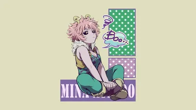 Скачать обои Pink Aesthetic My Hero Academia Mina Ashido | Обои .com картинки