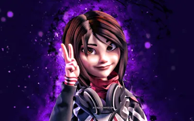 Скачать обои Ochaco Uraraka, 4k, violet neon lights, My Hero Academia, manga, Uraraka Ochako, Urabiti, Boku no Hero Academia, My Hero Academia characters, Очако Урарака Моя Геройская Академия для рабочего стола с разрешением картинки