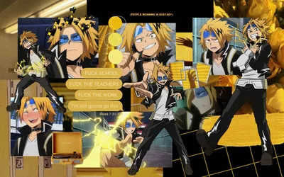 Denki Kaminari (My Hero Academia) - эстетические обои на рабочий стол 💛🖤💛 | Милые обои на рабочий стол, Обои, Обои Haikyuu картинки