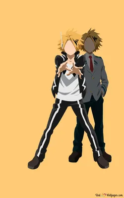 My Hero Academia - Denki Kaminari (Минималистский) 2K обои скачать картинки