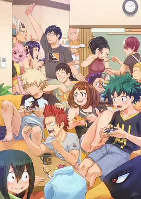 Characters: Ashido Mina, Kyouka Jirou, Mezo Shoji, Rikido Sato, Tenya Iida,  Koji Koda, Kaminari Denki, Momo Yaoyorozu, Todoroki Sh… | Hero wallpaper,  Anime, My hero картинки