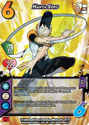 Коллекционная карточная игра My Hero Academia Series 2 Crimson Rampage Single Card Uncommon Hanta Sero 82 - ToyWiz картинки