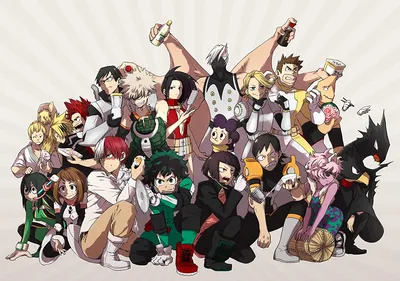 Athah Designs Anime My Hero Academia Shouto Todoroki Izuku Midoriya Katsuki Bakugou Ochako Uraraka Tsuyu Asui Tenya Iida Eijiro Kirishima Denki Kaminari Minoru Mineta Fumikage Tokoyami Momo Yaoyorozu 13*19 дюймов настенный плакат картинки