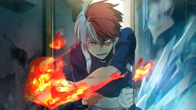 Shoto Todoroki HD My Hero Academia Cartoon Art Wallpaper, HD Anime 4K Обои, изображения, фото и фон картинки