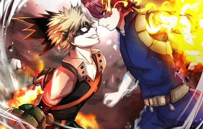 Boku no Hero Shoto Todoroki иллюстрация, Boku no Hero Academia, Тодороки Shōto HD обои | Обои Блики картинки