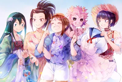 480762 Kyoka Jiro, Boku no Hero Academia, Toru Hagakure, Mina Ashido, Momo Yaoyorozu, аниме, Tsuyu Asui, черная склера, Uraraka Ochako - Rare Gallery HD Wallpapers картинки