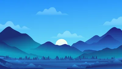 Минимальный пейзаж 4K обои картинки