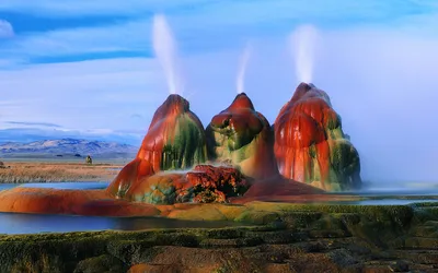 Fly Geyser In Nevada Usa Пейзажная фотография обои Hd 1920x1980: Wallpapers13.com картинки