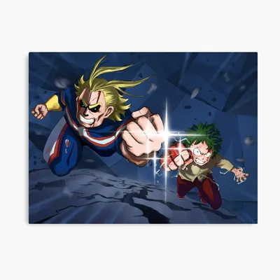 All Might x Deku' Art Board Print for Sale by SeryuYuna | Redbubble картинки