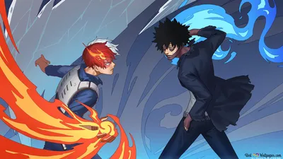 Shoto und Dabi, My Hero Academia HD Hintergrundbild herunterladen картинки