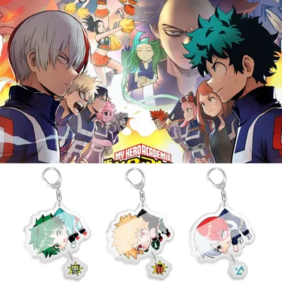 20Pcs Anime Mein Hero Wissenschaft Acryl Keychain Midoriya Izuku Alle · Könnte Todoroki Shoto Bakugou Katsuki Abbildung Anhänger Schlüsselring | картинки