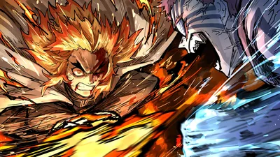 Kyojuro Rengoku Vs Akaza Demon Slayer Live Wallpaper - MoeWalls картинки