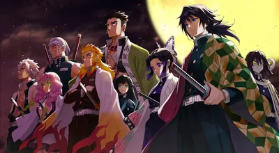 Убийца демонов Kimetsu No Yaiba Giyuu Tomioka Gyomei Himejima Kyojuro Rengoku Obanai Iguro Sanemi Shinazugawa Tengen Uzui Аниме Холст Плакаты Холст Искусство Плакат и настенное искусство Картина Печать Современная семья: Amazon.ca: картинки