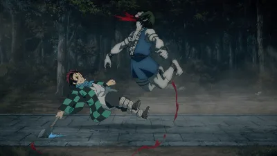 Демон в храме Kimetsu No Yaiba Обои картинки