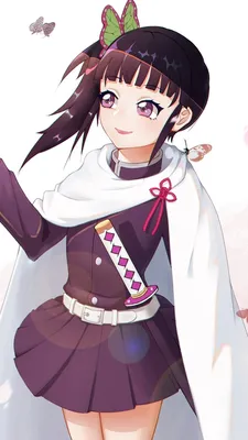 Обои ID: 428017 / Аниме Убийца Демонов: Kimetsu no Yaiba Телефон Обои, Kanao Tsuyuri, 750x1334 скачать бесплатно картинки