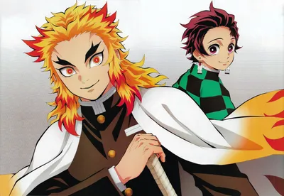 1334287 Убийца демонов: Kimetsu No Yaiba HD, Kyojuro Rengoku, Tanjiro Kamado - Rare Gallery HD Wallpapers картинки