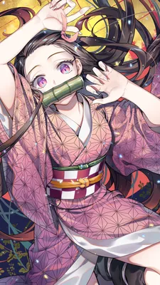 Kimetsu No Yaiba Wallpaper, Anime, Demon Slayer, Nezuko Kamado, Tanjirou Kamado картинки